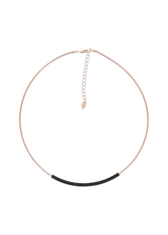 Collana Pesavento DNA Spring Argento Oro Rosa Polvere Nera WDNAG179