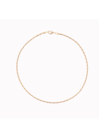 Collana Pesavento Treccia 3 Fili DNA Spring Giallo Lucido WDNAG991