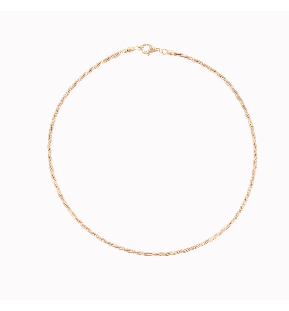 Collana Pesavento Treccia 3 Fili DNA Spring Giallo Lucido WDNAG991