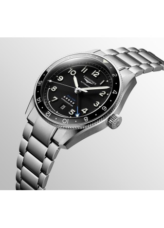 Longines Spirit Zuli Time 42 mm nero L38124536