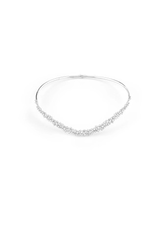 Collana Mimosa in oro bianco con diamanti 20109656