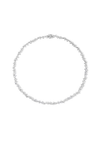 Collana Mimosa in oro bianco con diamanti 20111734