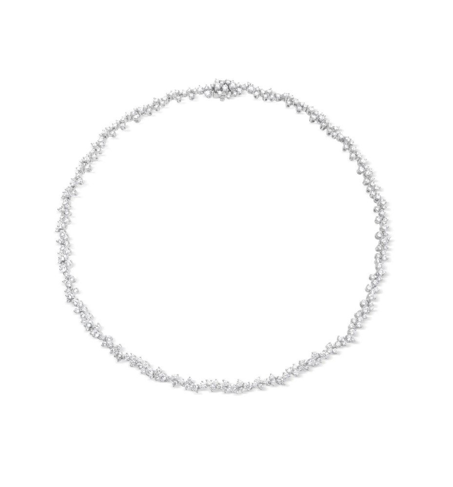 Collana Mimosa in oro bianco con diamanti 20111734