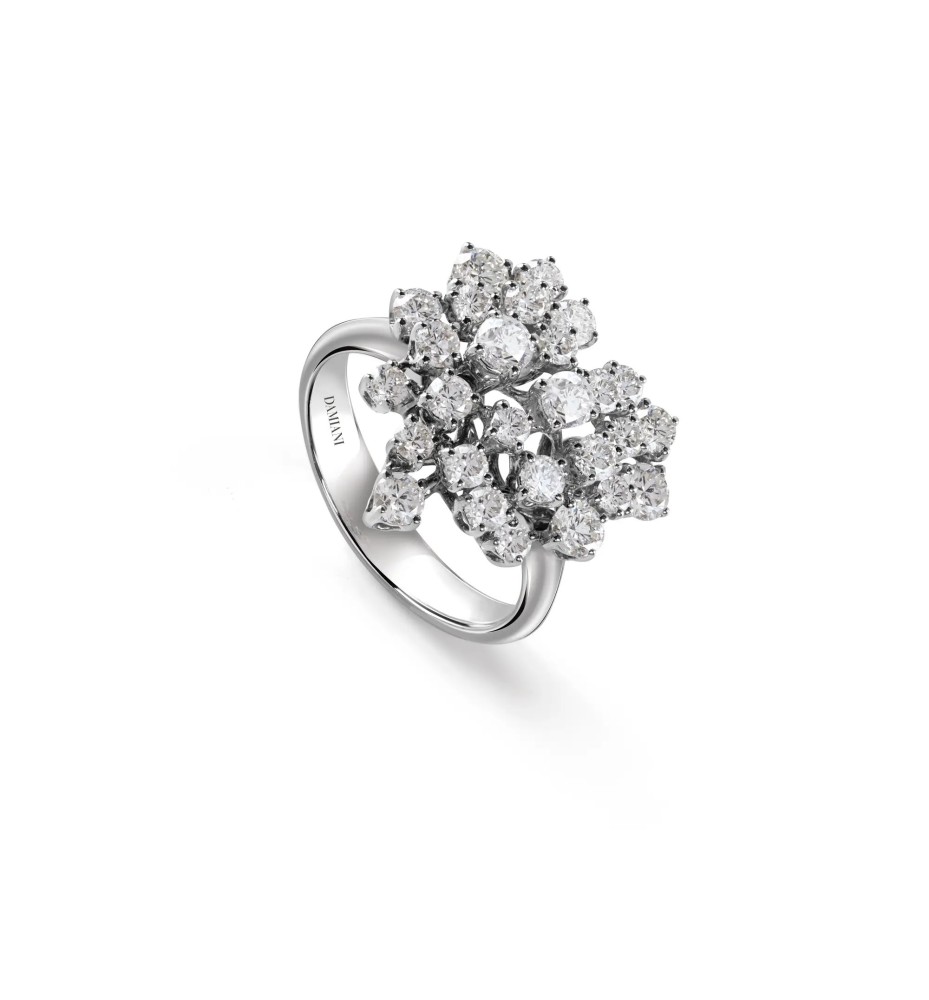 Anello Mimosa in oro bianco con diamanti 20113914