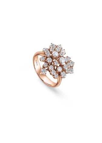 Anello Mimosa in oro rosa con diamanti 20085708