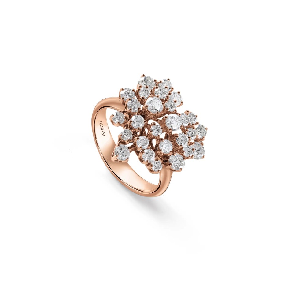 Anello Mimosa in oro rosa con diamanti 20085708