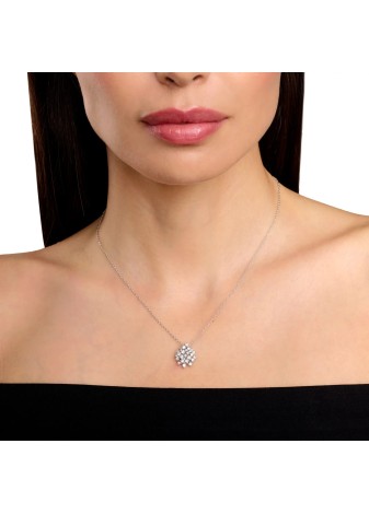 Collana Mimosa in oro bianco con diamanti 20075402