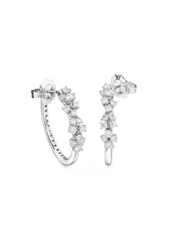 Orecchini Mimosa in oro bianco con diamanti 20100057