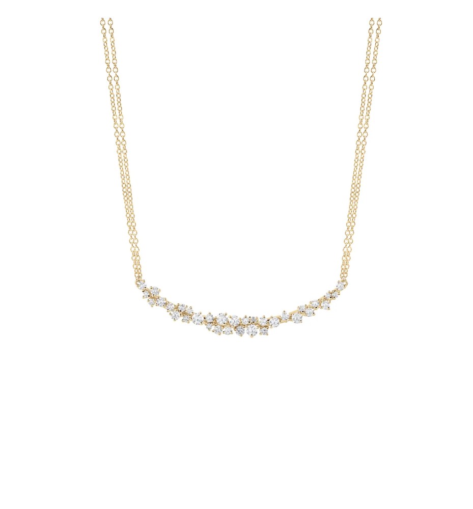 Collana Mimosa in oro giallo con diamanti 20110809