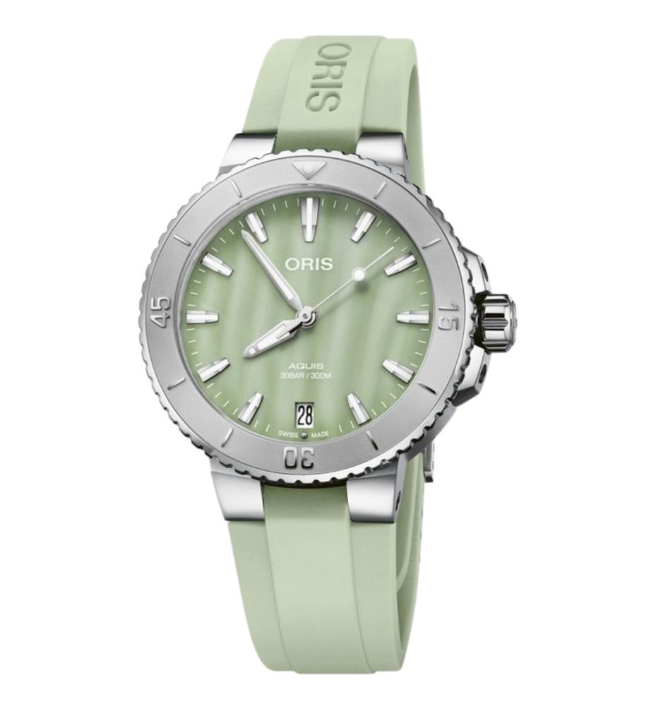 Oris Aquis Date 36,50 mm verde 01 733 7770 4157-07 4 18 67FC