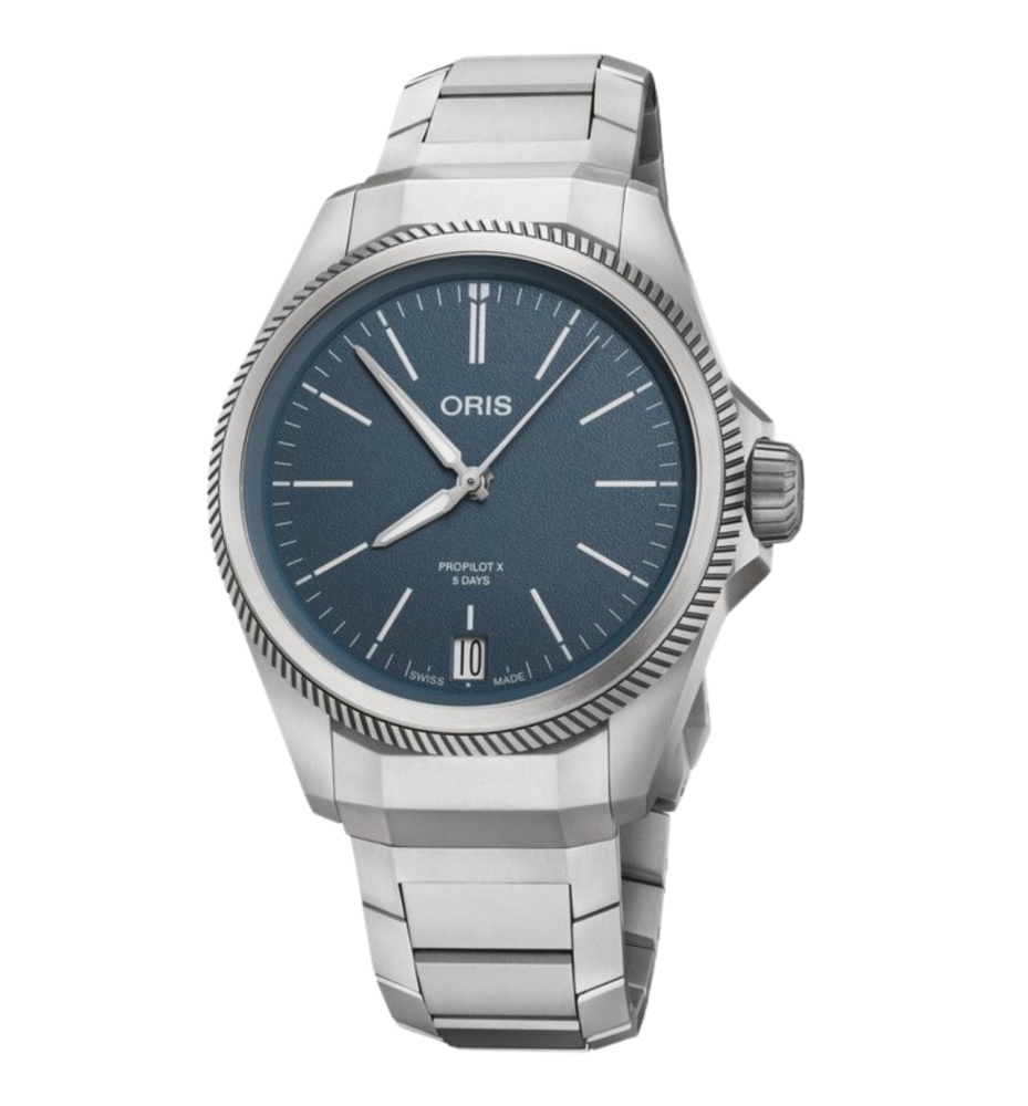 Oris Propilot X Calibre 400 39 mm Titanio blu 01 400 7778 7155-07 7 20