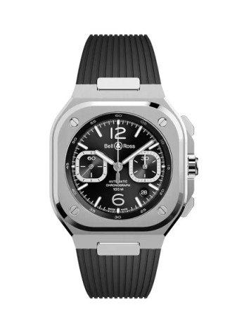 BR-05 Chrono Black Steel BR05C-BLC-ST/SRB