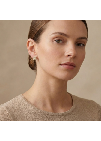 Orecchini a Lobo in Oro Rosa con Diamanti ORLABFD.1017R