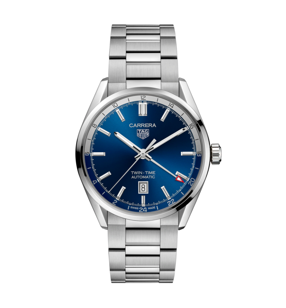 Tag Heuer Carrera Twin Time 41 mm blu WBN201ABA0640